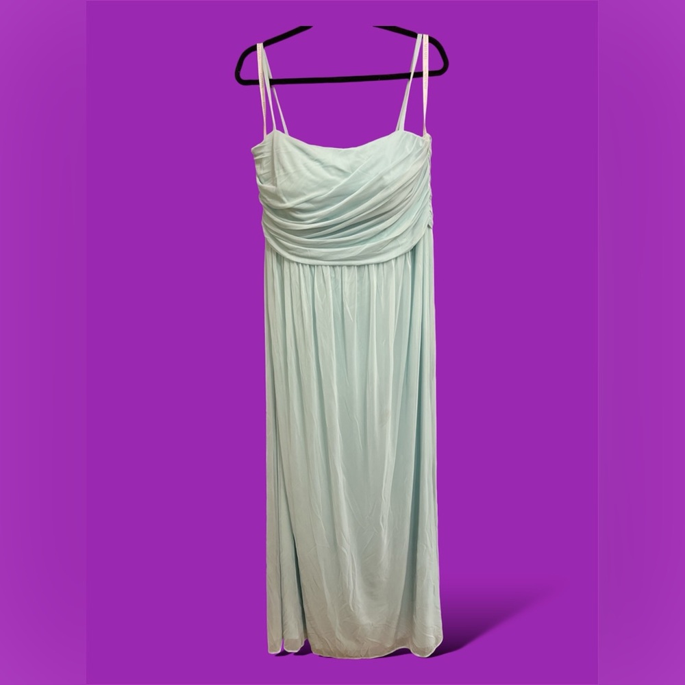 David’s Bridal Women’s Bridesmaid Dress Size 18 Mint Green F19428 - Picture 2 of 13